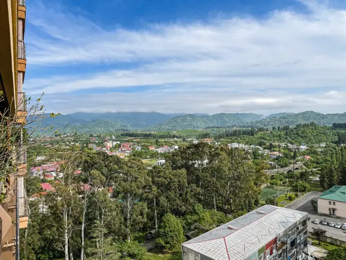 Studio Sea View & Mountain — Panoramic mountain and Botanical Garden view from the studio window