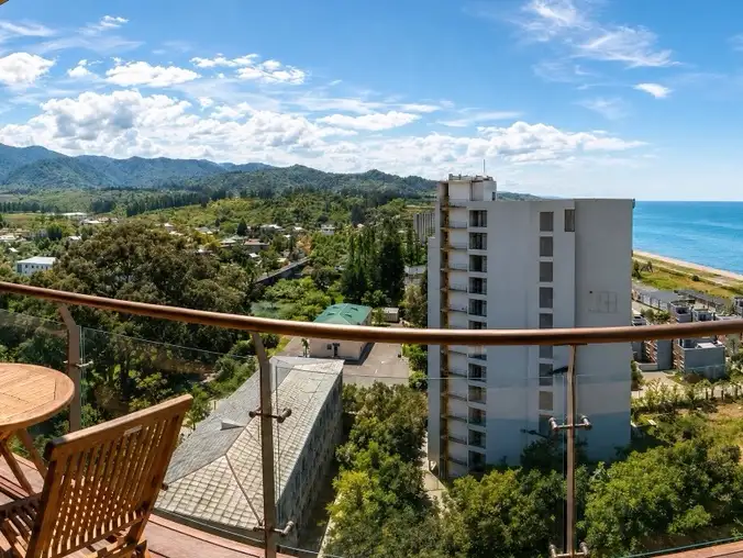 One Bedroom Sea View & Mountain — Wide panoramic balcony view over the coastline, mountains and Black Sea One Bedroom Sea View & Mountain — Wide panoramic balcony view over the coastline, mountains and Black Sea